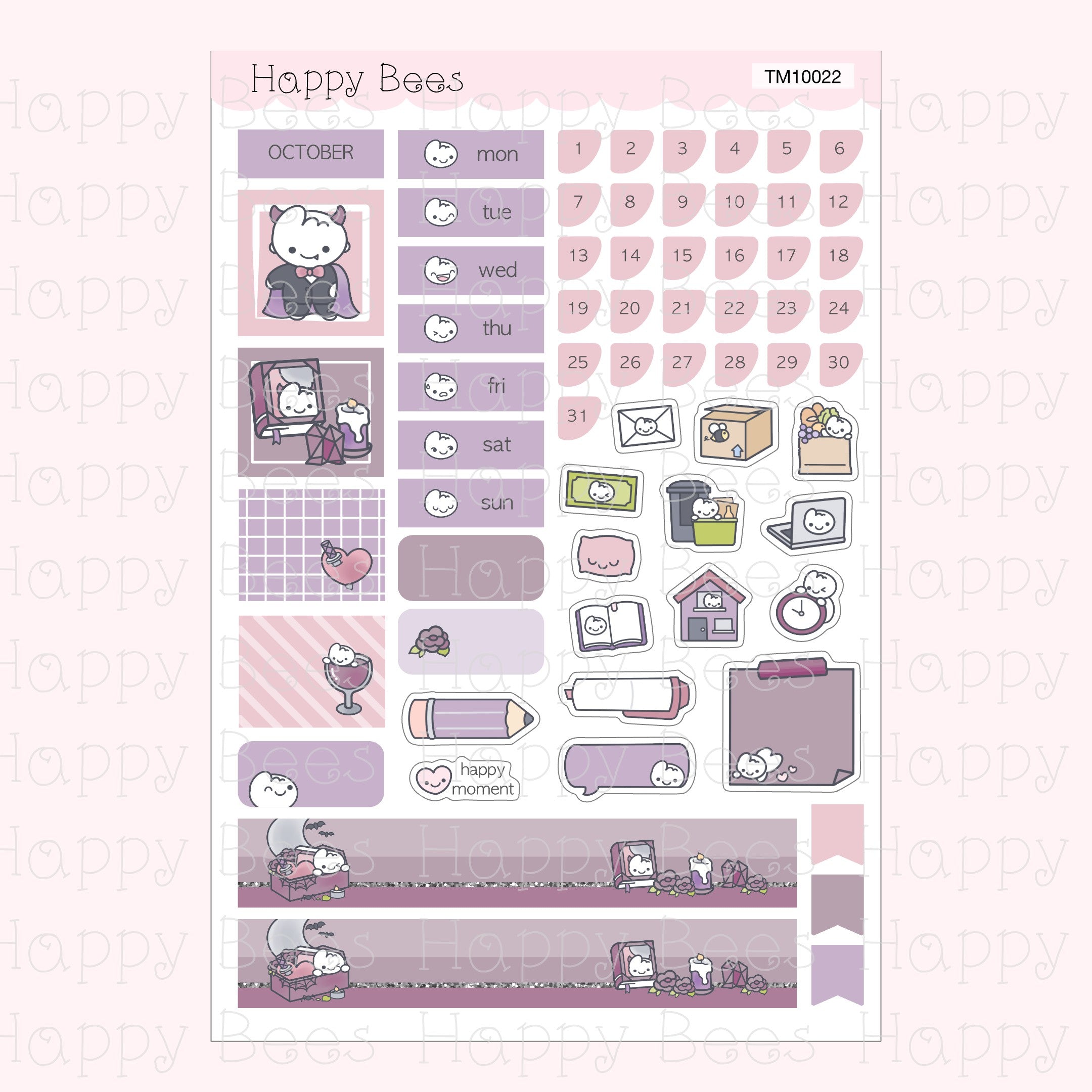 Hobonichi Techo A6 Monthly Planner Sticker Kit Vol. 3 TM10013-24