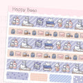 Me Time Washi Strips - Cute Doodles Planner Stickers W10013