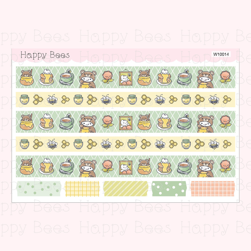 Honey Washi Strips - Cute Doodles Planner Stickers W10014