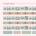 Fall Cafe Washi Strips - Cute Doodles Planner Stickers W10017