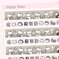 Midnight Washi Strips - Cute Doodles Planner Stickers W10001