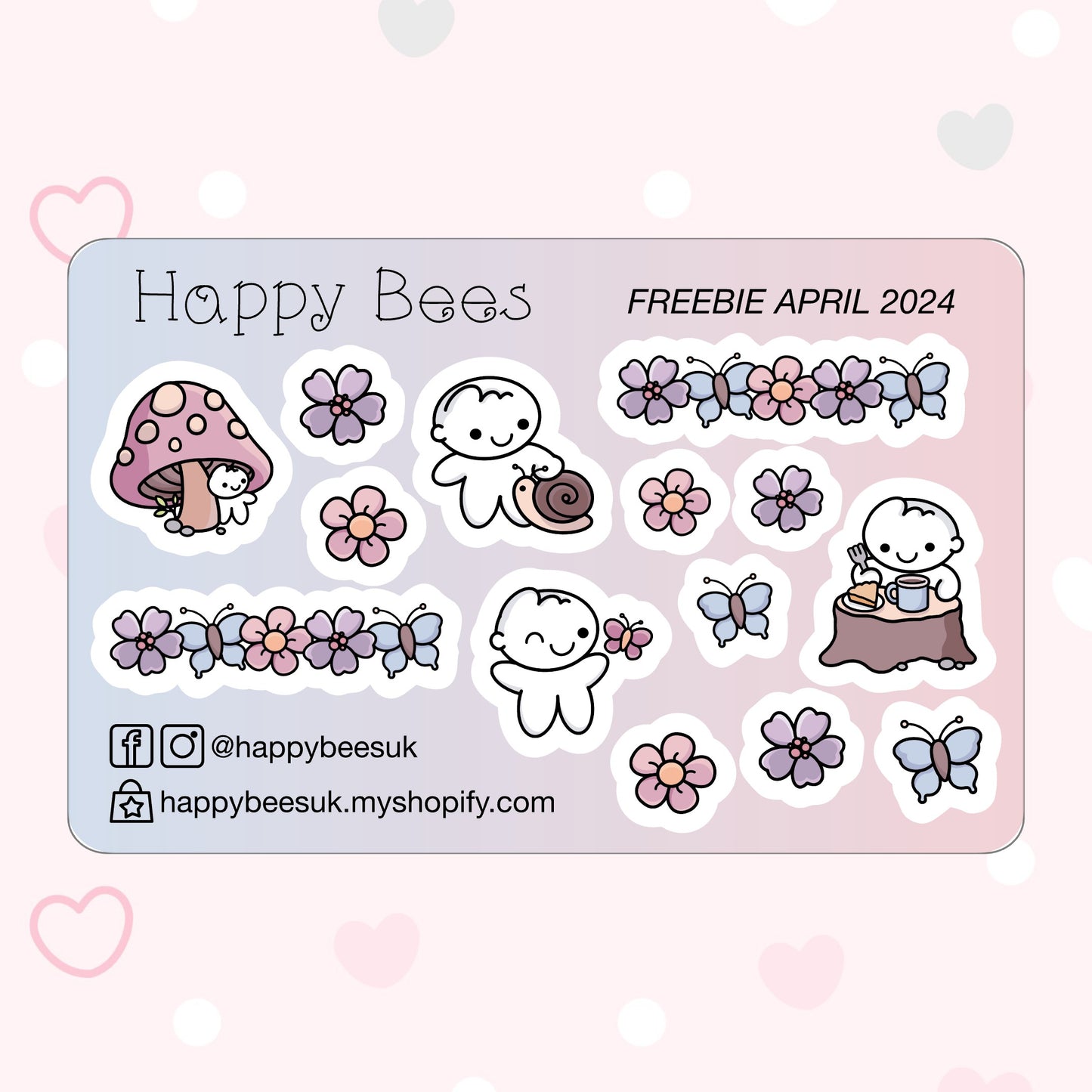 Freebie Sheets / Jan to Jun 2024 - Cute Doodles Journal Planner Stickers