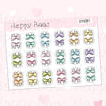 Mini Bow Tabs - Functional Cute Doodles Planner Stickers D10331