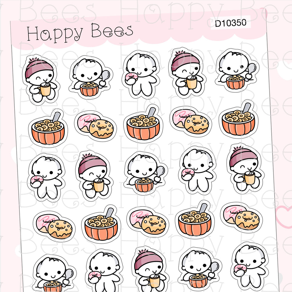 Pumpkin Spice Doodles Vol. 2 - Cute Autumn Food Drinks Planner Stickers D10350
