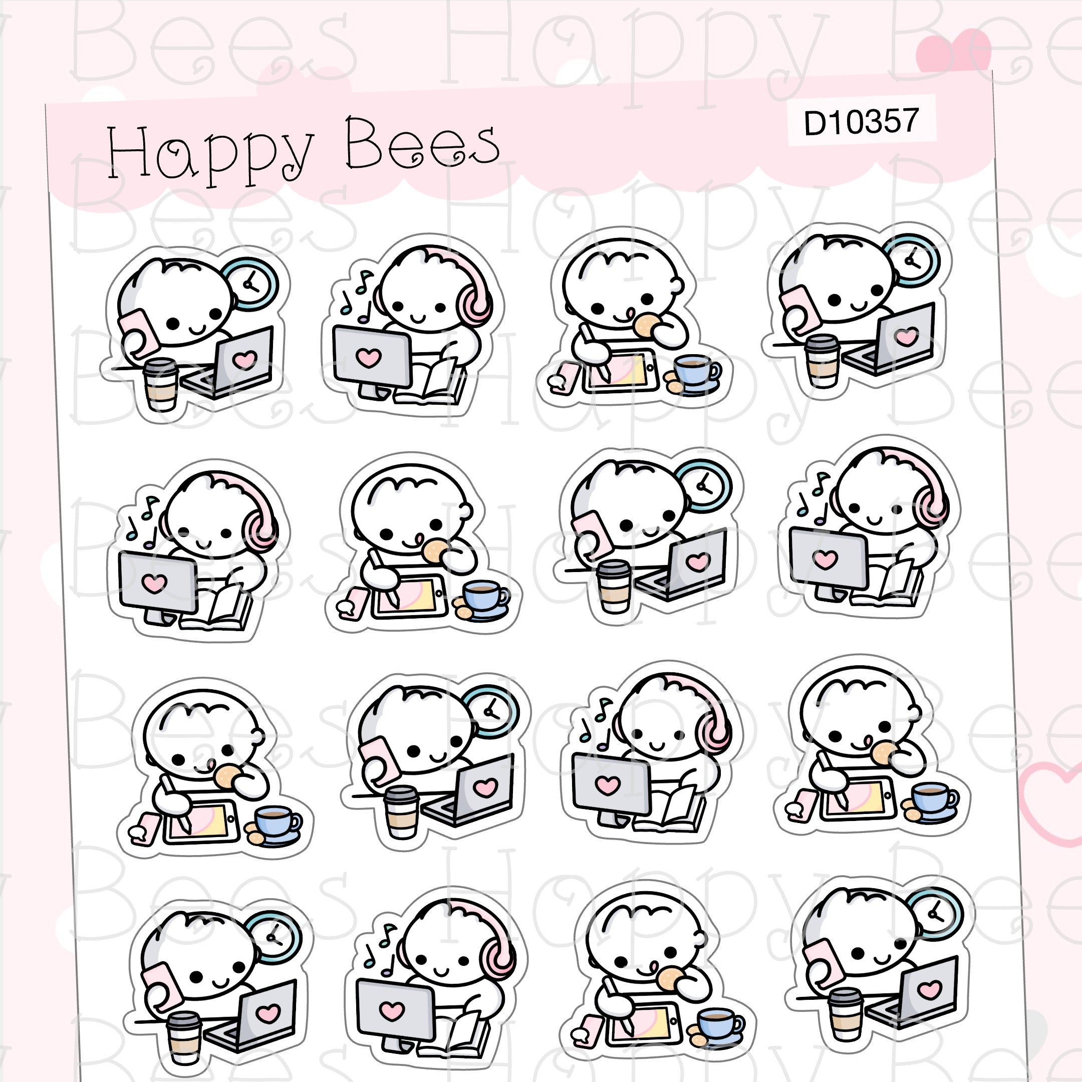 Multi Tasking Doodles - Cute Work Study Planner Stickers D10357 ...