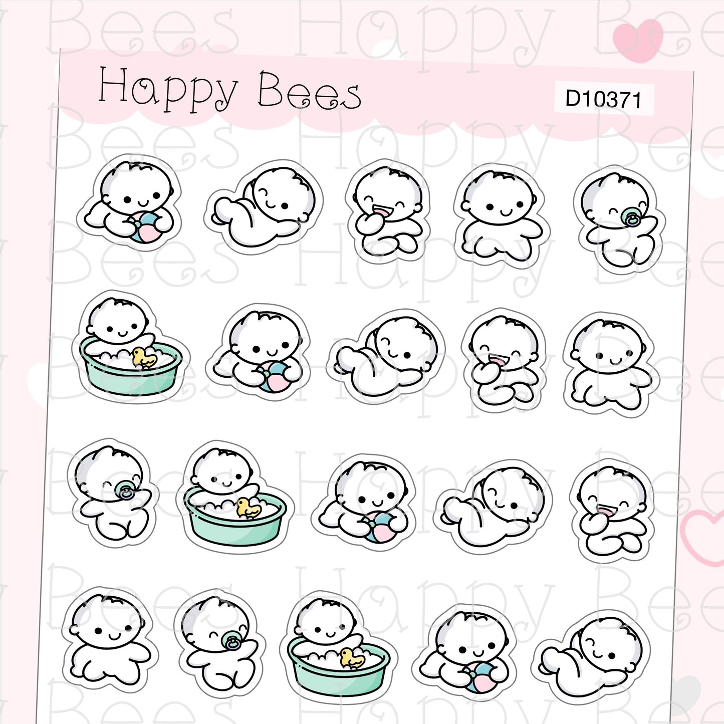 Baby Doodles - Cute Family Planner Stickers D10371