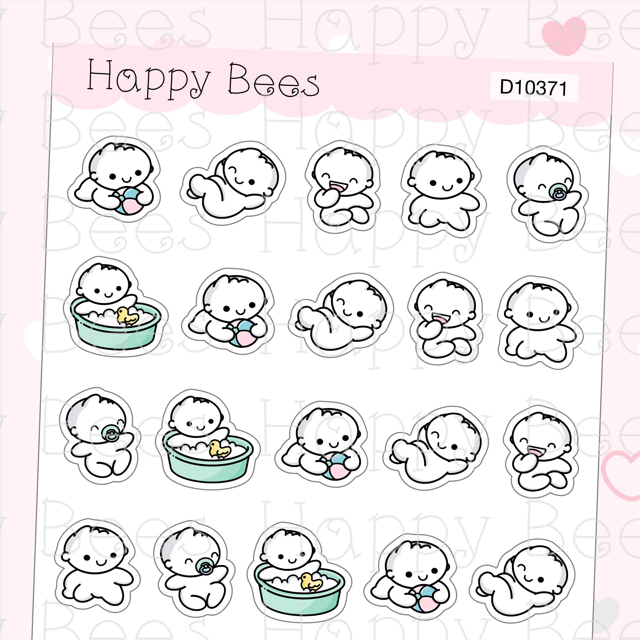 Baby Doodles - Cute Family Planner Stickers D10371