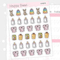Baby Stuff Doodles - Cute Milk Bottle Nappy Diaper Toy Food Planner Stickers D10373