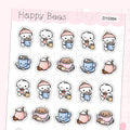Hot Chocolate Doodles - Cute Cozy Winter Drinks Planner Stickers D10394