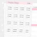 Mini Monthly Tabs Vol. 2 - Cute Functional Doodles Planner Stickers D10398