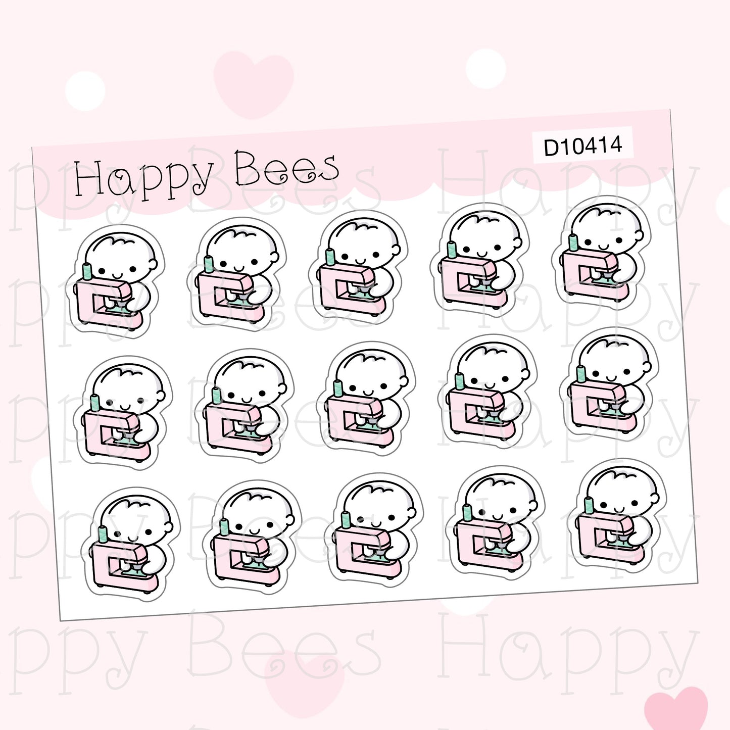 Sewing Doodles - Cute Craft Hobby Planner Stickers D10414