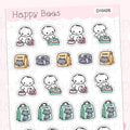 Cat Care Doodles - Cute Pet Food Litter Planner Stickers D10428