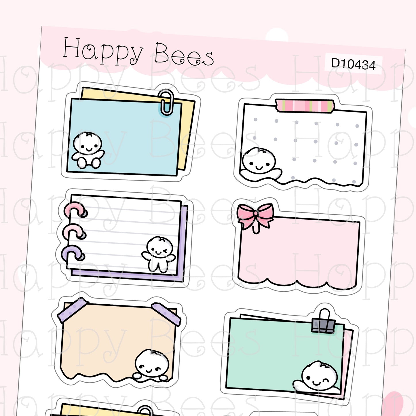Memos - Cute Doodles Functional Planner Stickers D10434