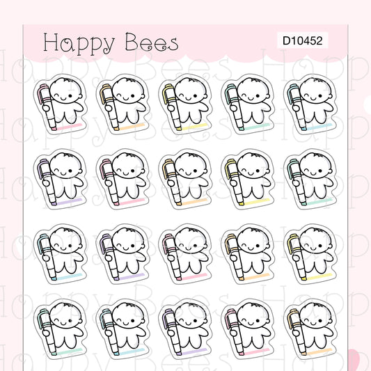 Highlighter Doodles Vol. 1 - Cute Planning Pens Planner Stickers D10452