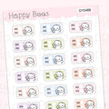 Medicine AM / PM Tracker - Cute Medication Sick Planner Stickers D10468