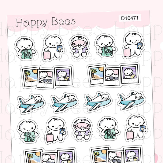 Travel & Vacation Doodles Vol. 2 - Cute Holiday Trip Planner Stickers D10471