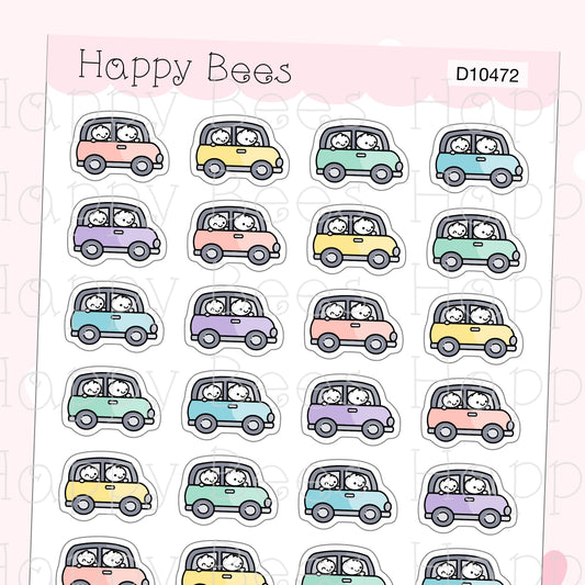 Road Trip Doodles - Cute Holiday Car Planner Stickers D10472