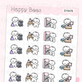 Decluttering Doodles - Cute Chores Cleaning Planner Stickers D10476