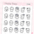 Anxiety Doodles - Cute Stress Feeling Anxious Planner Stickers D10493