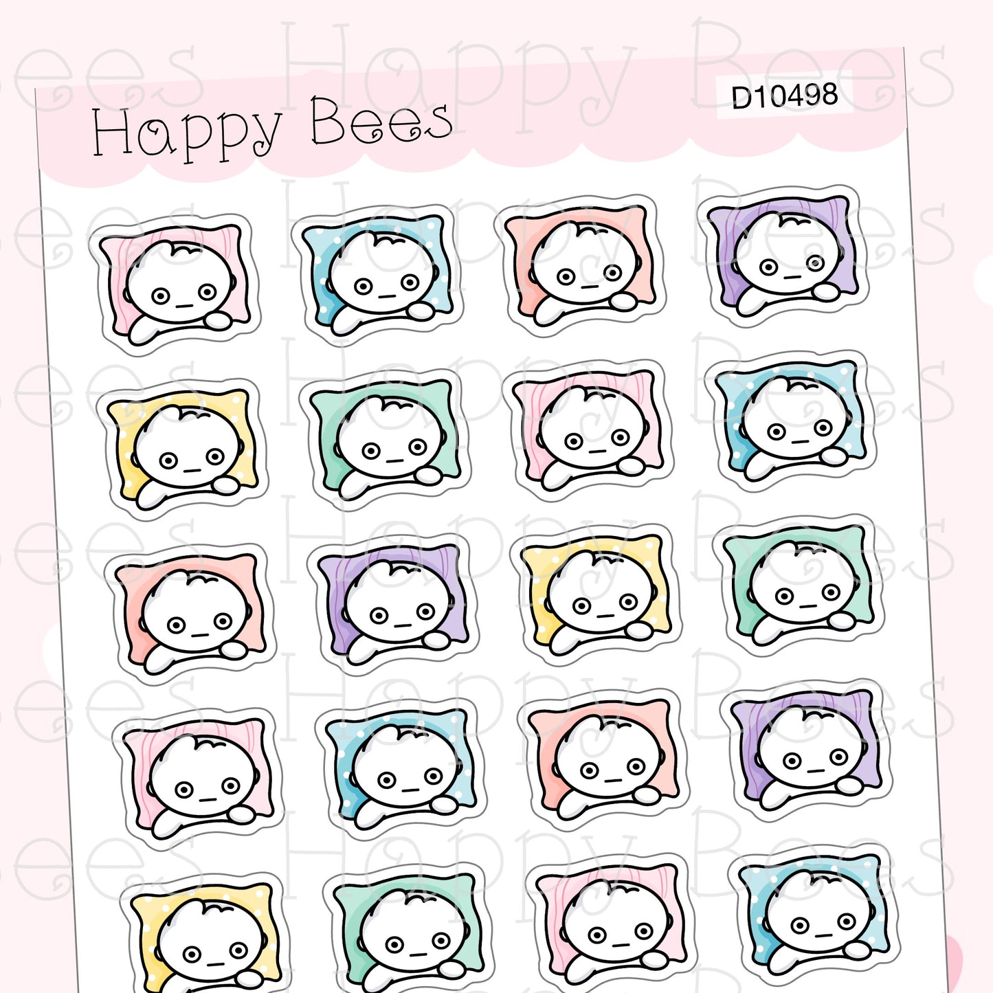 Can't Sleep Doodles - Cute Insomnia Planner Stickers D10498