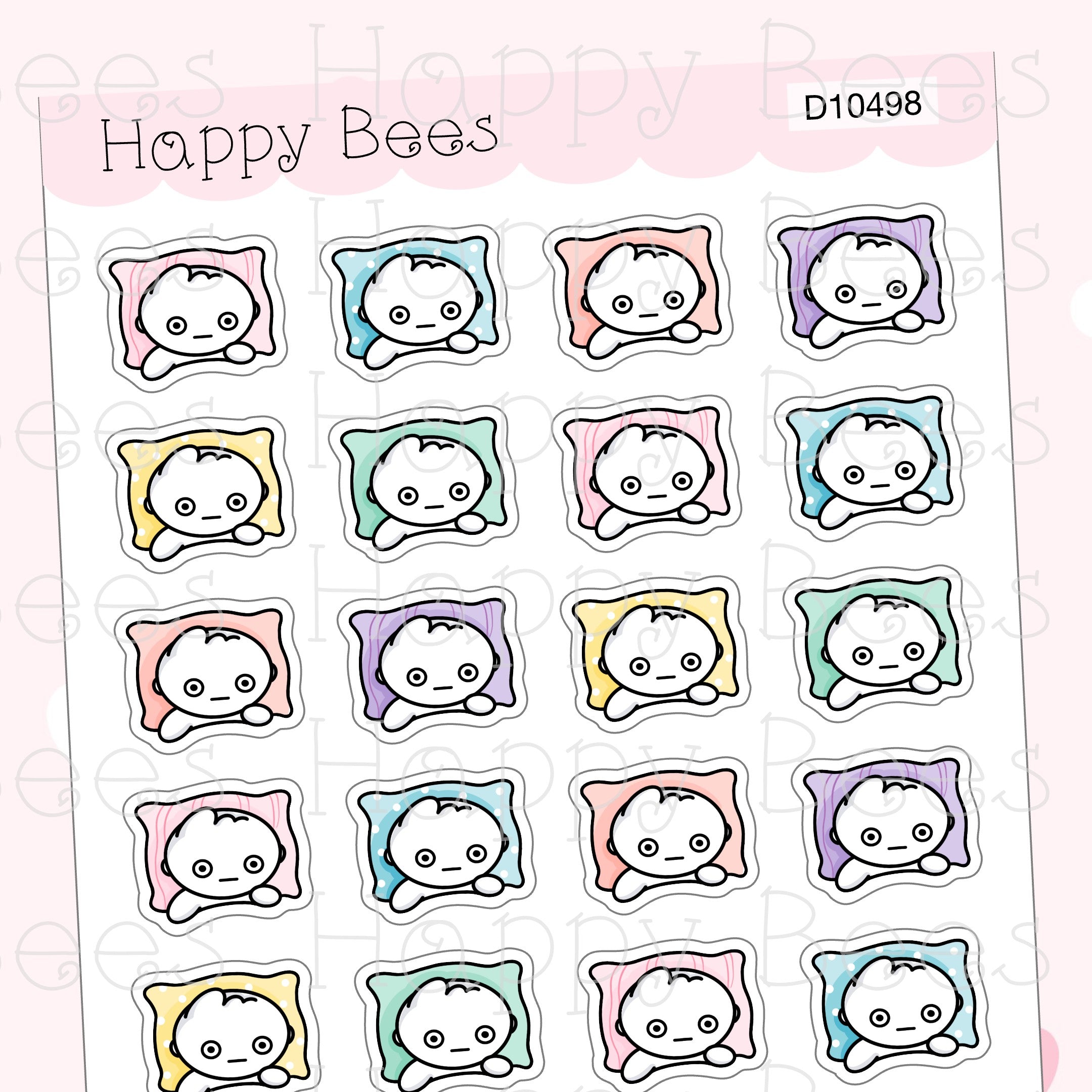Can't Sleep Doodles - Cute Insomnia Planner Stickers D10498
