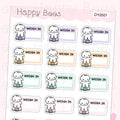 Weight Tracker Doodles - Cute Weigh In Planner Stickers D10501