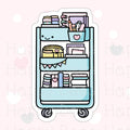 Planner Cart Die Cut Doodles - Cute Bullet Journal Planner Stickers DC10009