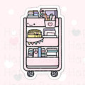 Planner Cart Die Cut Doodles - Cute Bullet Journal Planner Stickers DC10009