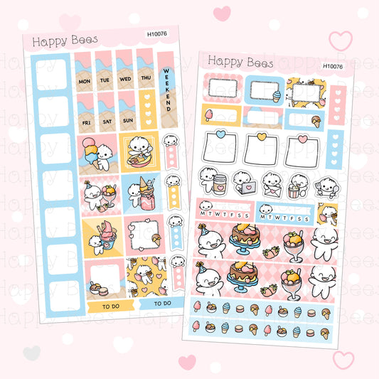 Ice Cream - Hobonichi Weeks Weekly Planner Sticker Kit H10076