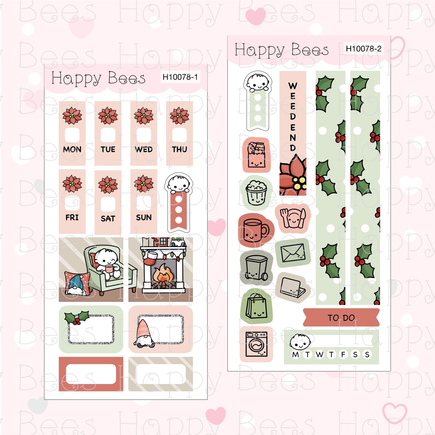 Cozy Christmas - Hobonichi Weeks Weekly Planner Sticker Kit H10078