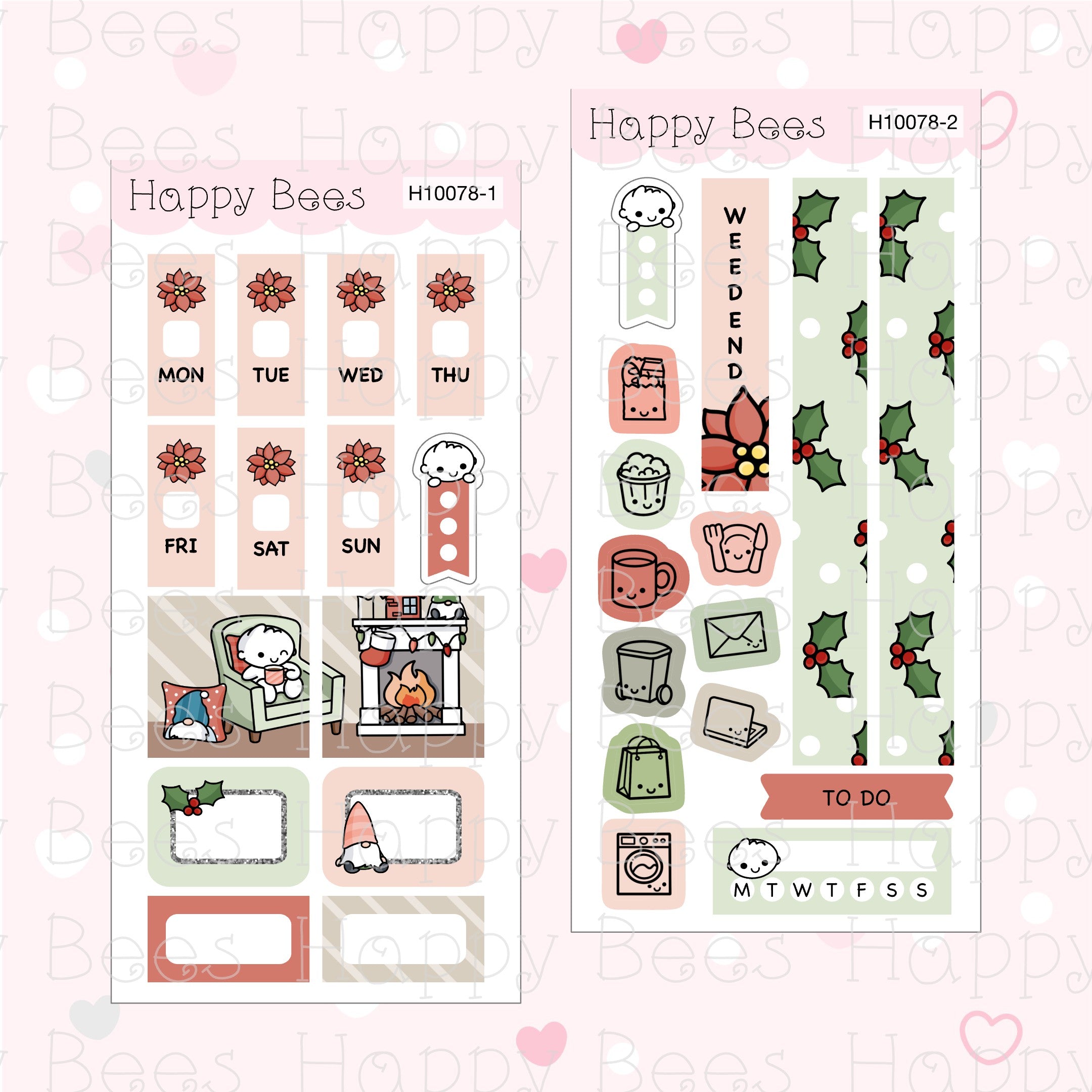 Cozy Christmas - Hobonichi Weeks Weekly Planner Sticker Kit H10078