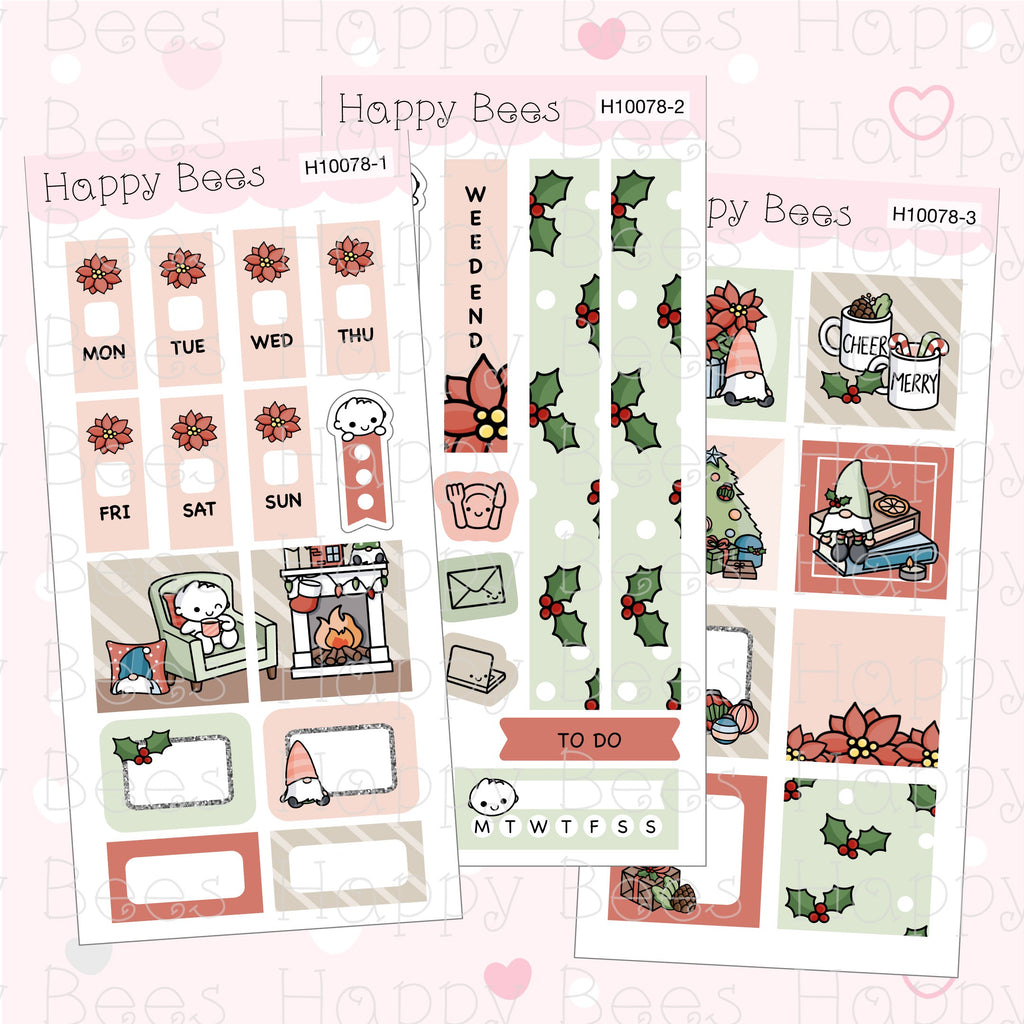 Cozy Christmas - Hobonichi Weeks Weekly Planner Sticker Kit H10078