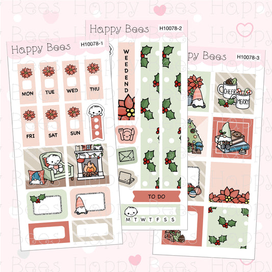 Cozy Christmas - Hobonichi Weeks Weekly Planner Sticker Kit H10078