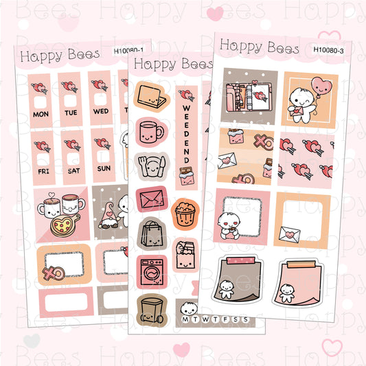 Valentine's Day - Hobonichi Weeks Weekly Planner Sticker Kit H10080