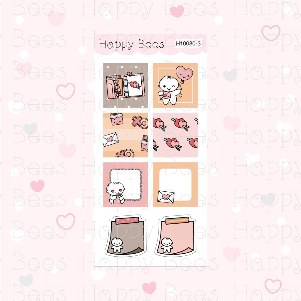 Valentine's Day - Hobonichi Weeks Weekly Planner Sticker Kit H10080