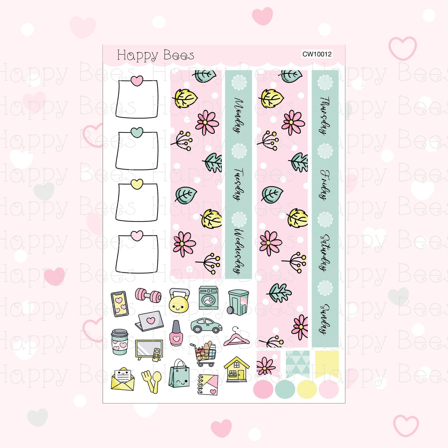 My Little Garden - Hobonichi Cousin Weekly Planner Sticker Kit CW10012