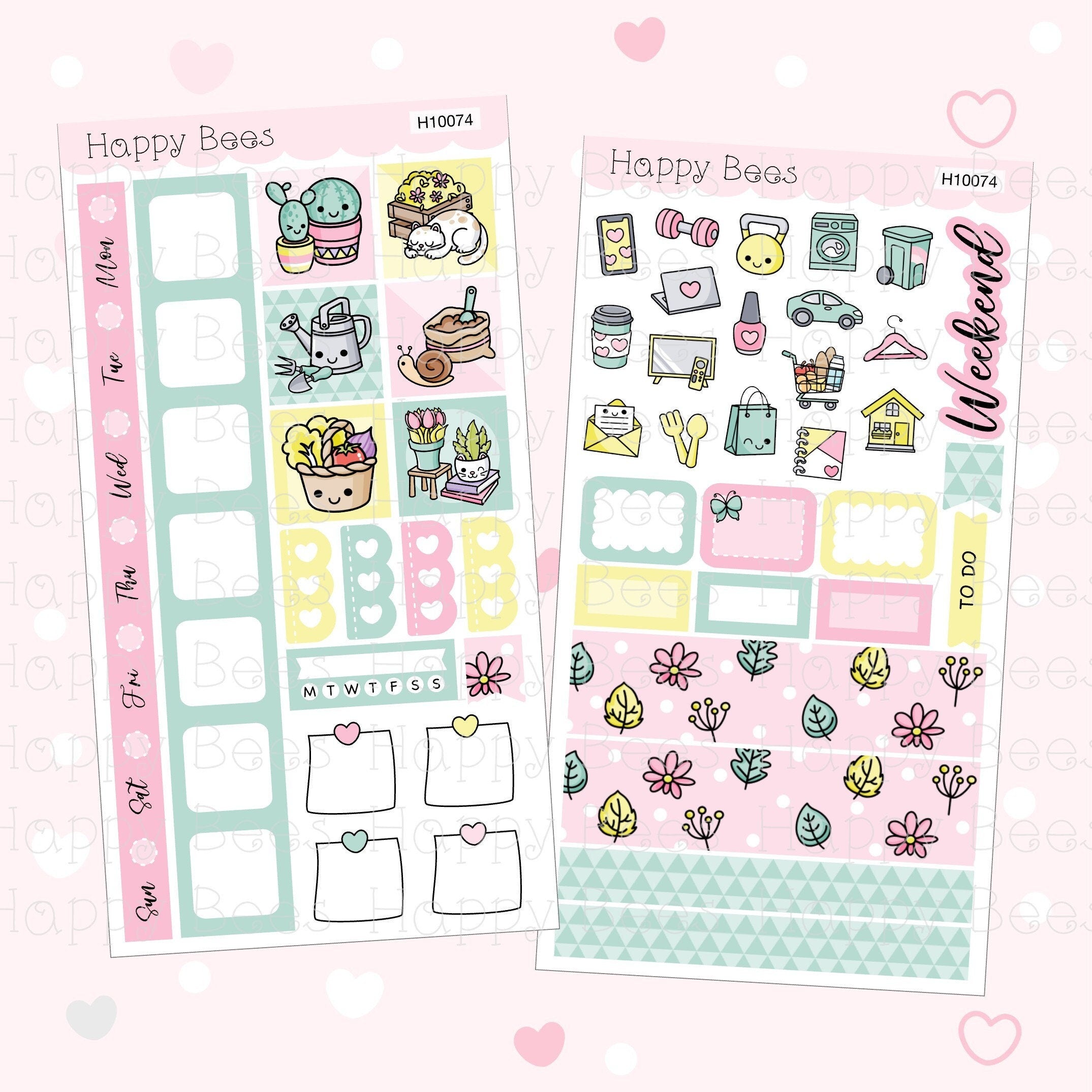 My Little Garden - Hobonichi Weeks Weekly Planner Sticker Kit H10074
