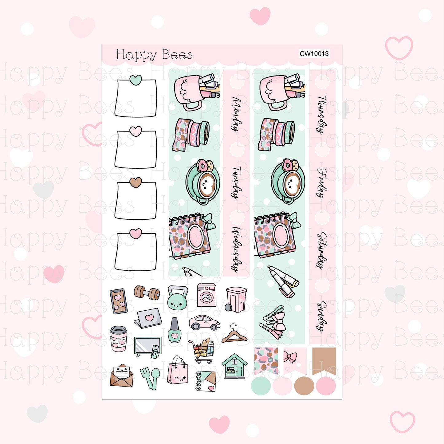 Leopard - Hobonichi Cousin Weekly Planner Sticker Kit CW10013