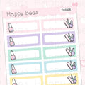 Nail Appointment Boxes - Cute Doodles Beauty Planner Stickers D10326