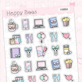 Everyday Icons Vol.2 - Functional Cute Doodles Planner Stickers I10004