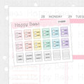 Mini Monthly Tabs Vol. 1 - Functional Cute Doodles Planner Stickers D10330