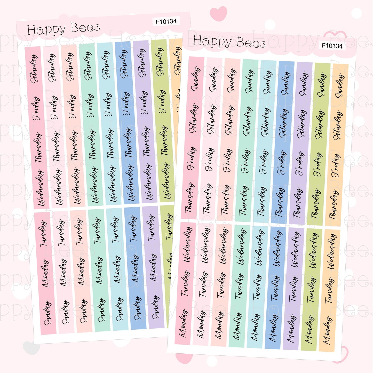 Monthly Date Covers - Functional Cute Hobonichi Weeks Planner Stickers F10134