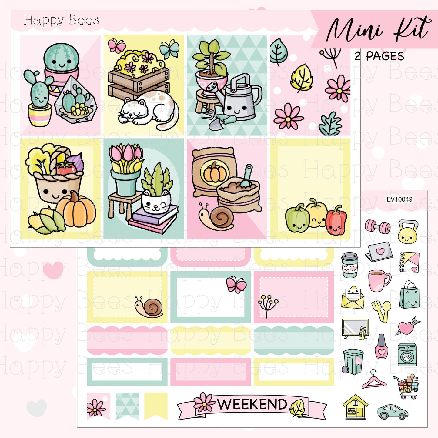 My Little Garden - Vertical Weekly Planner Sticker Kit EV10049