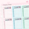 Energy Level Weekly Tracker Full Boxes - Cute Functional Planner Stickers D10268