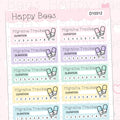 Migraine Tracker Boxes - Cute Doodles Medication Pills Planner Stickers D10312