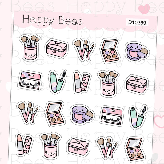Make Up Doodles - Cute Cosmetic Planner Stickers D10269