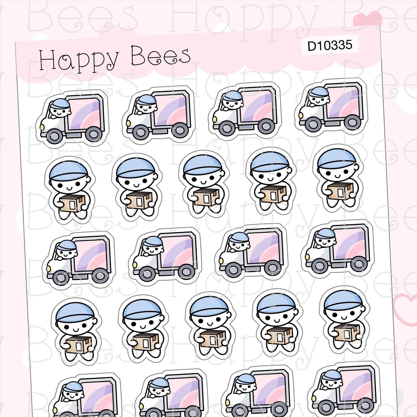 Delivery Doodles - Cute Courier Planner Stickers D10335