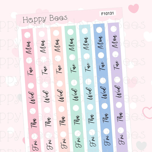 Weekly Date Covers - Functional Cute Hobonichi Weeks Planner Stickers F10131